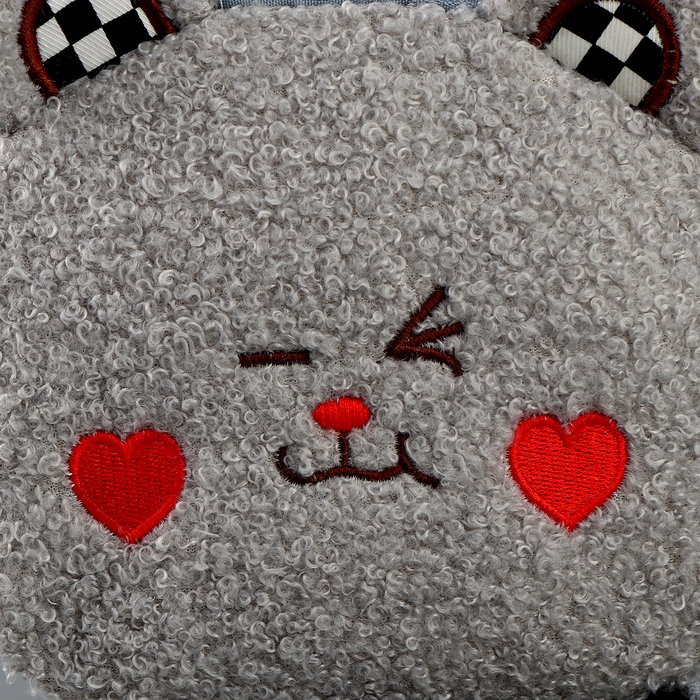 Мягкая сумка «Мишка». цвет серый