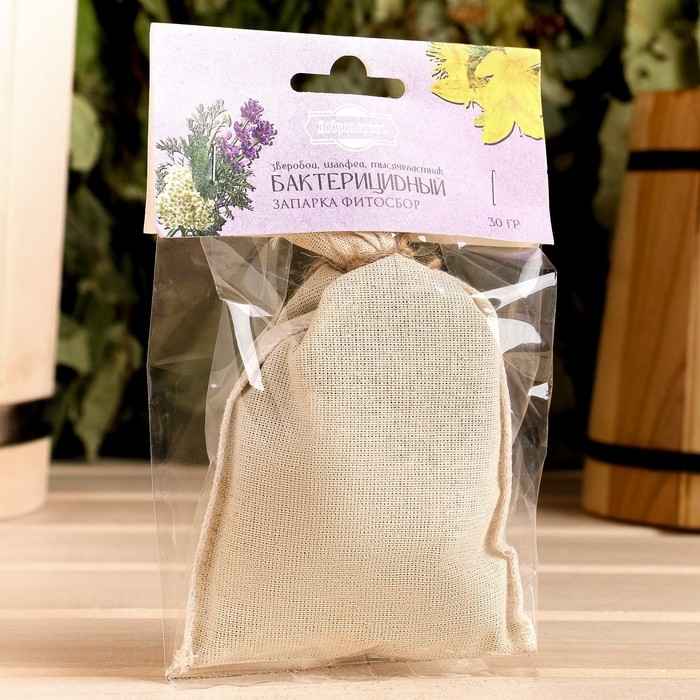 Запарка фитосбор Запарка фитосбор "Бактерицидный", зверобой, шалфей, тысячелистник, 30 г