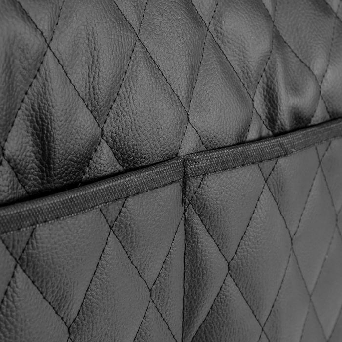 Органайзер на спинку сиденья в багажник Cartage, экокожа, ромб, черный, 95 х 40 см Органайзер на спинку сиденья в багажник Cartage, экокожа, ромб, черный, 95 х 40 см