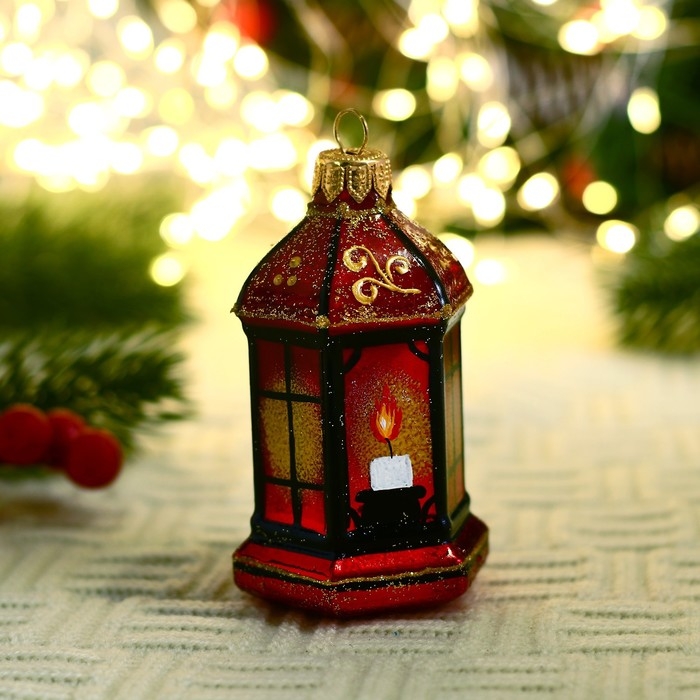 Ёлочная игрушка Ёлочная игрушка "Фонарик новогодний" 10 см