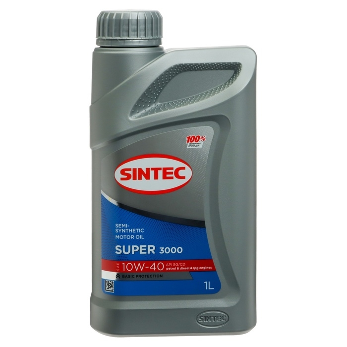 Масло моторное Sintec Super 10W-40, SG/CD п/синтетическое, 801893, 1 л Масло моторное Sintec Super 10W-40, SG/CD п/синтетическое, 801893, 1 л