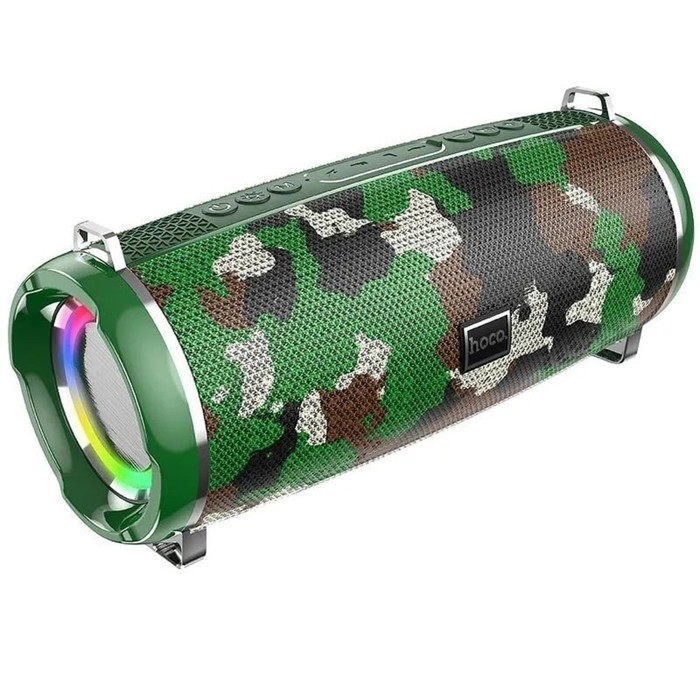 Портативная колонка Hoco HC2, 10 Вт, 2400 мАч, BT5.0, microSD, USB, AUX, FM-радио, хаки Портативная колонка Hoco HC2, 10 Вт, 2400 мАч, BT5.0, microSD, USB, AUX, FM-радио, хаки
