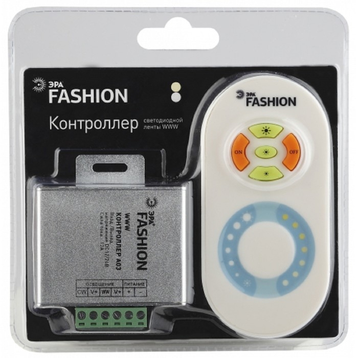 Контроллер ЭРА, для монохромной ленты, 12 В, 200 Вт, 24 А, IP20, пульт ДУ Контроллер ЭРА, для монохромной ленты, 12 В, 200 Вт, 24 А, IP20, пульт ДУ