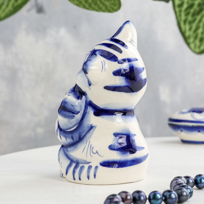 Сувенир «Кот рыбак», гжель Сувенир «Кот рыбак», гжель