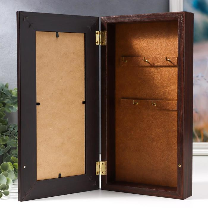 Ключница Ключница "Цветочная композиция" венге 16х31 см МИКС