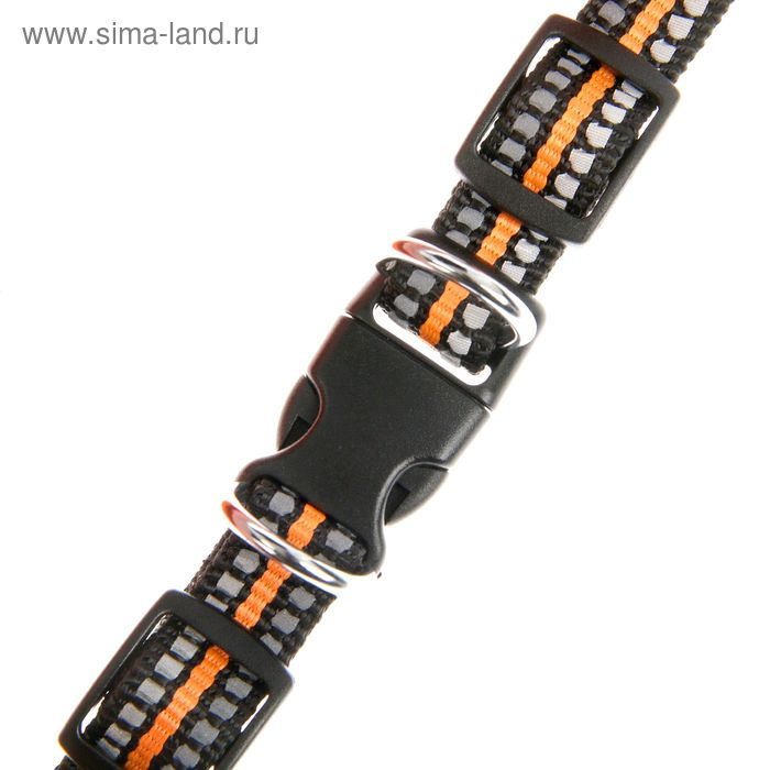 Шлейка супермягкая со светоотражающей прошивкой, обхват 48-54 см, оранжевая Шлейка супермягкая со светоотражающей прошивкой, обхват 48-54 см, оранжевая