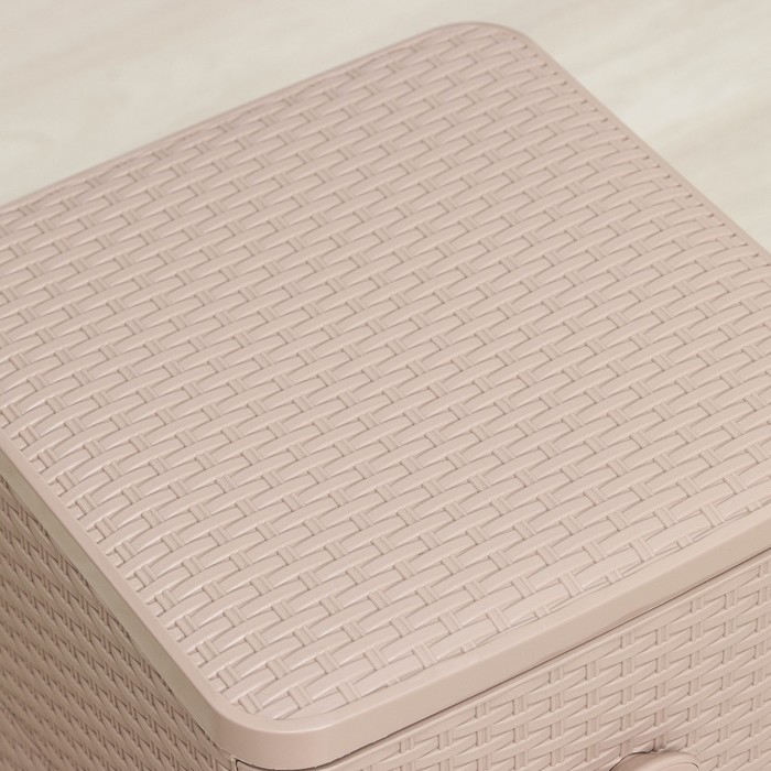 Комод 3-х секционный «Плетёнка», 37,5×36×63 см, цвет какао Комод 3-х секционный «Плетёнка», 37,5×36×63 см, цвет какао