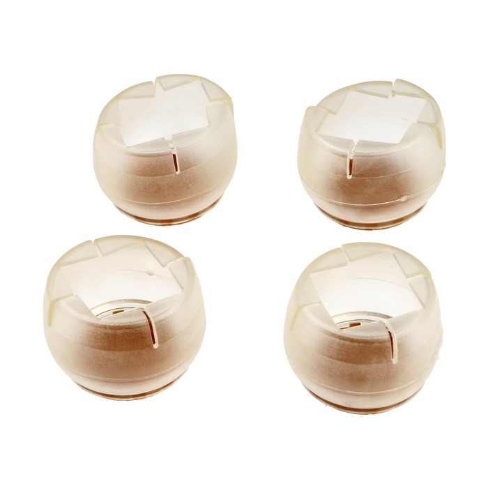 Накладка мебельная резина фетр, круглая, d=45-50 мм, 4 шт Накладка мебельная резина фетр, круглая, d=45-50 мм, 4 шт