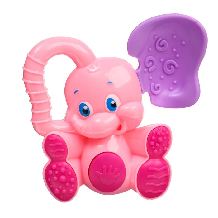 Погремушка - пищалка «Слоник», с эластичными элементами, цвет МИКС, Крошка Я Погремушка - пищалка «Слоник», с эластичными элементами, цвет МИКС, Крошка Я