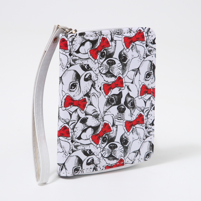 Кошелёк детский на молнии «Выбражулька», цвет белый/красный