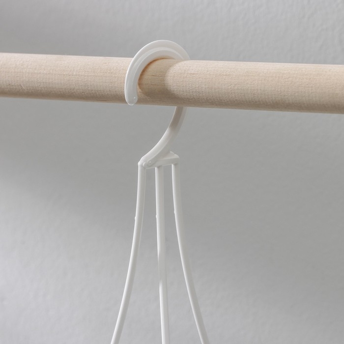 Кашпо для цветов подвесное «Грация», 4,5 л, пластик, цвет белый