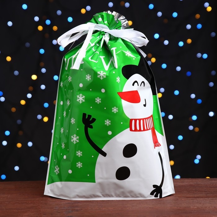 Новый год. Пакет подарочный с завязками,  Новый год. Пакет подарочный с завязками, "Бенгальские огни", 29х43 см.