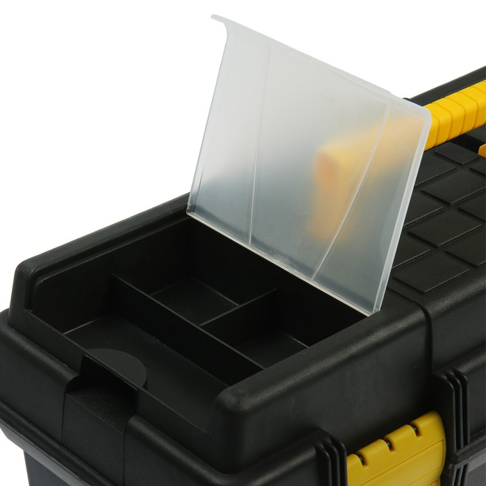 Ящик для инструмента ТУНДРА, 19 Ящик для инструмента ТУНДРА, 19", 490 х 245 х 215 мм, пластиковый, лоток, два органайзера