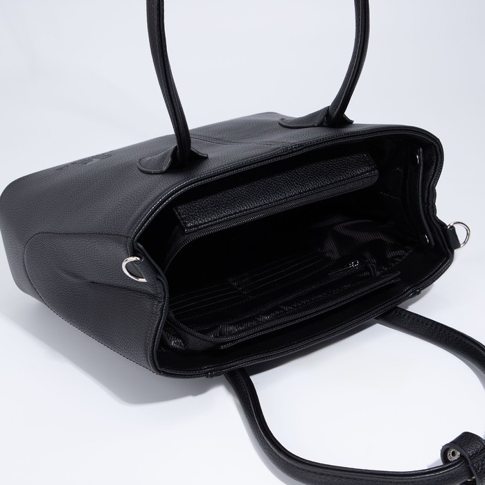 Сумка женская El Masta на молнии, наружный карман, цвет чёрный Сумка женская El Masta на молнии, наружный карман, цвет чёрный