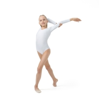 Купальник для гимнастики и танцев Grace Dance, р. 34, цвет белый
