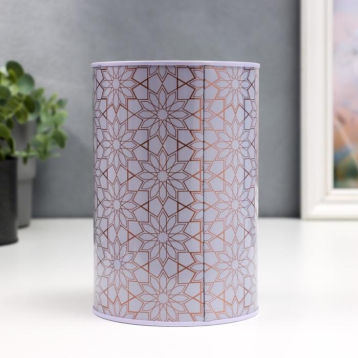 Копилка металл банка Копилка металл банка "Золотые узоры на белом" МИКС 15х10х10 см