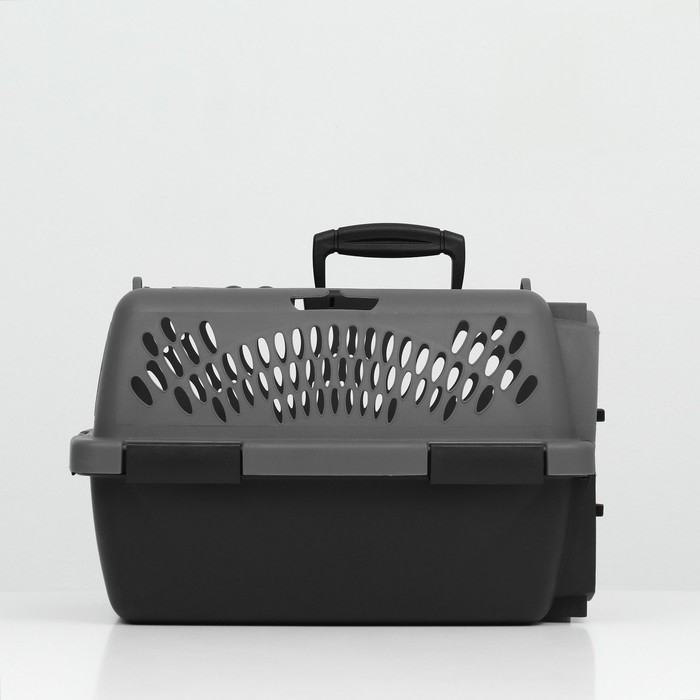 Переноска для животных с пластиковой дверью, 40 х 32 х 26, серая Переноска для животных с пластиковой дверью, 40 х 32 х 26, серая