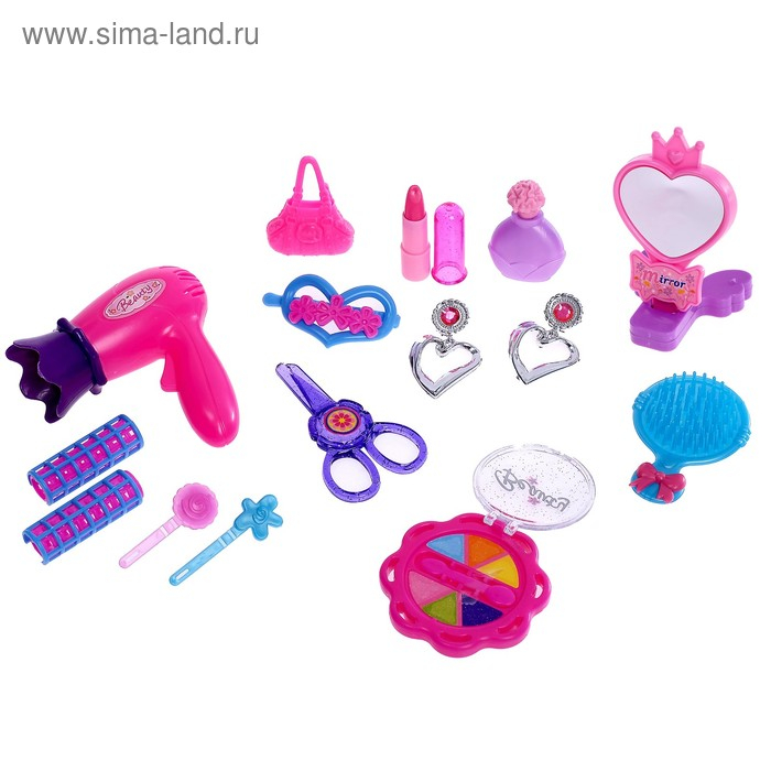 Набор парикмахера в чемодане, 15 предметов, МИКС Набор парикмахера в чемодане, 15 предметов, МИКС