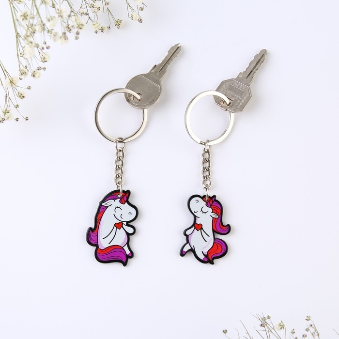 Брелок для ключей парный «Тому, кого очень люблю», акриловый, 13,3 х 8