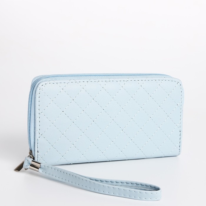 Кошелёк женский на молнии, цвет голубой Кошелёк женский на молнии, цвет голубой