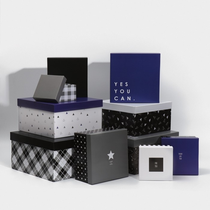 Набор коробок 10 в 1, упаковка подарочная, «Универсальный», 10.2 х 10.2 х 6–28.2 х 28.2 х 15 см