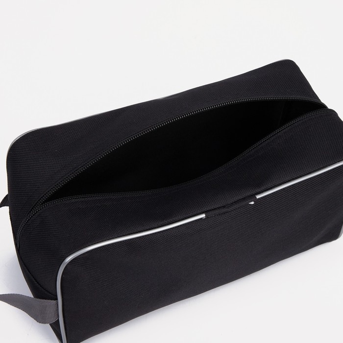 Косметичка дорожная на молнии, с ручкой, цвет чёрный Косметичка дорожная на молнии, с ручкой, цвет чёрный