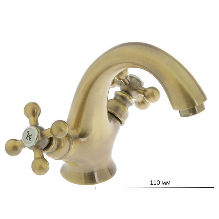 Смеситель для раковины Accoona A9071C, двухвентильный, латунь, цвет бронза Смеситель для раковины Accoona A9071C, двухвентильный, латунь, цвет бронза