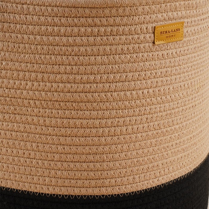 Корзина для белья плетеная круглая SL Home Cotton, хлопок, 33×45 см Корзина для белья плетеная круглая SL Home Cotton, хлопок, 33×45 см