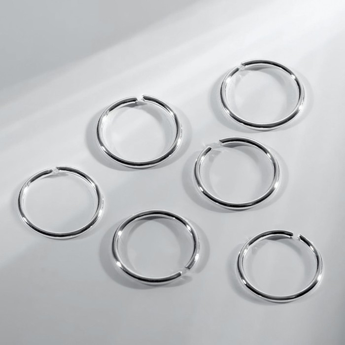 Пирсинг в нос «Колечко» классика, d=10 мм, набор 6 шт., цвет серебро Пирсинг в нос «Колечко» классика, d=10 мм, набор 6 шт., цвет серебро