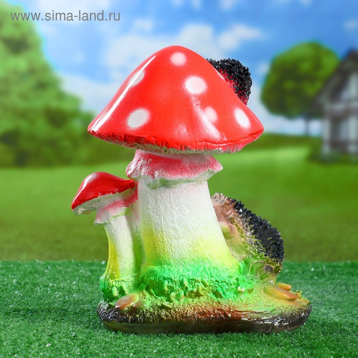 Садовая фигура  Садовая фигура "Гриб с ежами" 18х20х25см МИКС