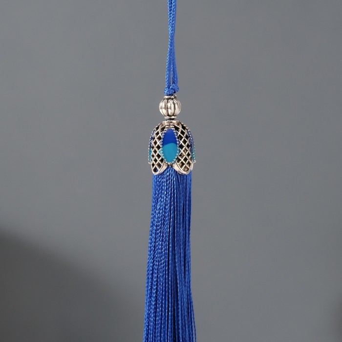 Декор для творчества текстиль Декор для творчества текстиль "Кисть Падишах" индиго набор 2 шт 9х1 см