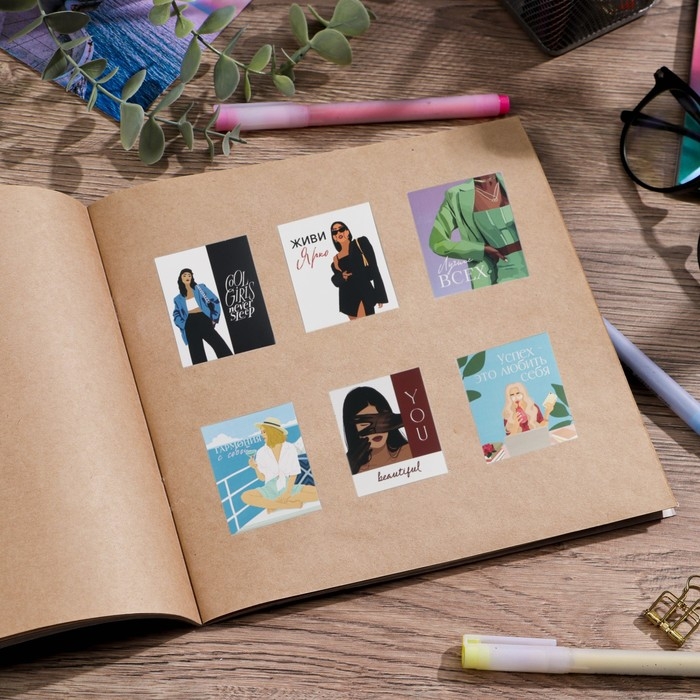 Наклейки-стикеры, набор,«Для девочек», 6 х 7 см, 50 шт Наклейки-стикеры, набор,«Для девочек», 6 х 7 см, 50 шт