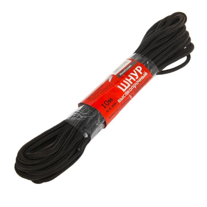 Шнур высокопрочный Доляна, d=6 мм, 10 м, цвет МИКС Шнур высокопрочный Доляна, d=6 мм, 10 м, цвет МИКС