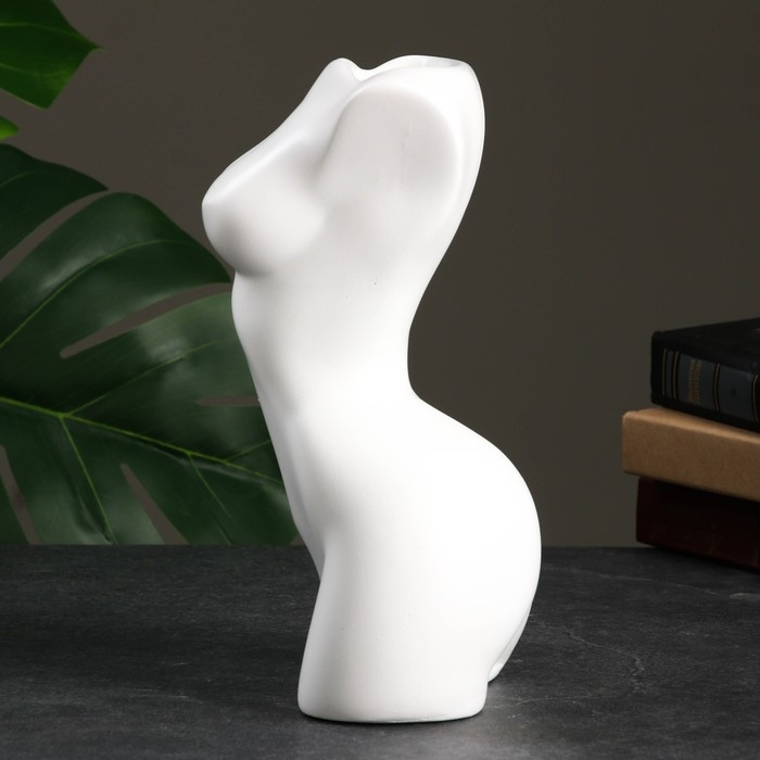 Кашпо - органайзер  Кашпо - органайзер "Торс девушки" белый, 25см