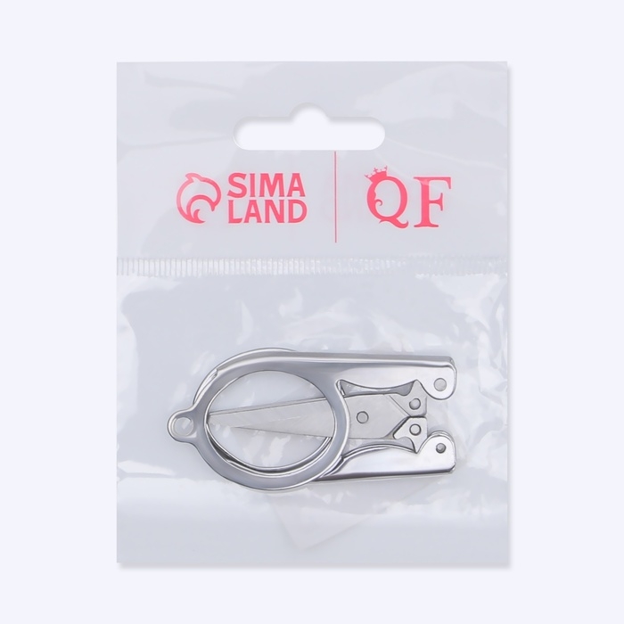 Ножницы маникюрные, складные, прямые, 10,5 см, цвет серебристый Ножницы маникюрные, складные, прямые, 10,5 см, цвет серебристый