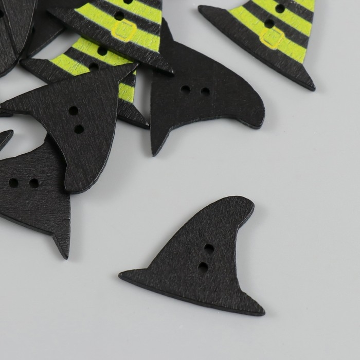 Пуговицы дерево для творчества 2 прокола Пуговицы дерево для творчества 2 прокола "Ведьмин колпак" набор 15 шт 2,4х2,9 см