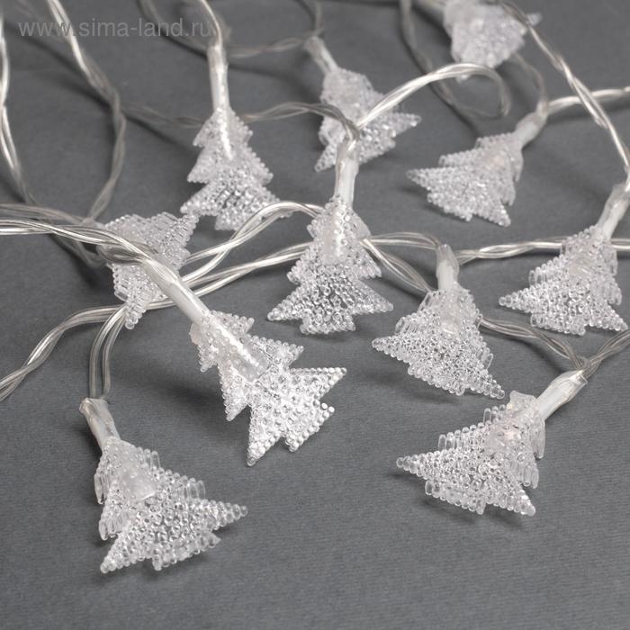 Гирлянда «Нить» 3 м с насадками «Ёлки», IP20, прозрачная нить, 20 LED, батарейки AAх3 (нет в комплекте), свечение мульти Гирлянда «Нить» 3 м с насадками «Ёлки», IP20, прозрачная нить, 20 LED, батарейки AAх3 (нет в комплекте), свечение мульти