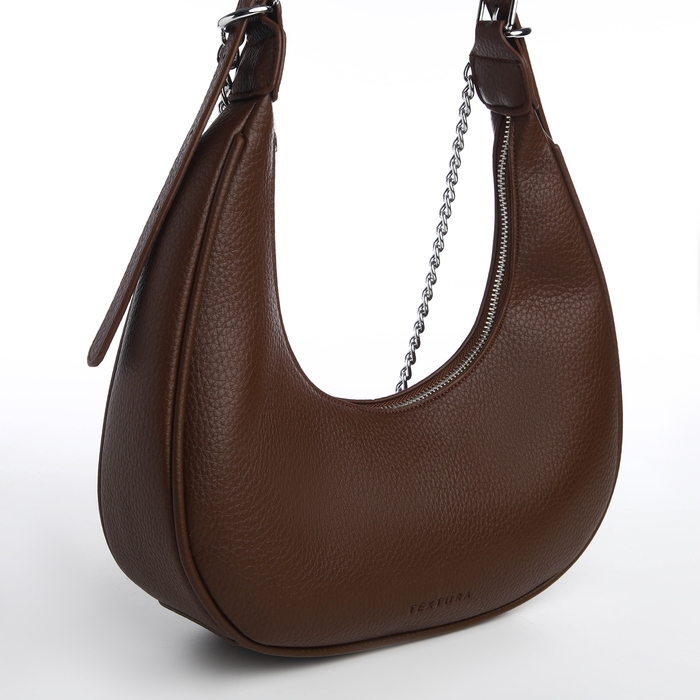 Сумка женская хобо на молнии TEXTURA, средний размер, цвет коричневый Сумка женская хобо на молнии TEXTURA, средний размер, цвет коричневый