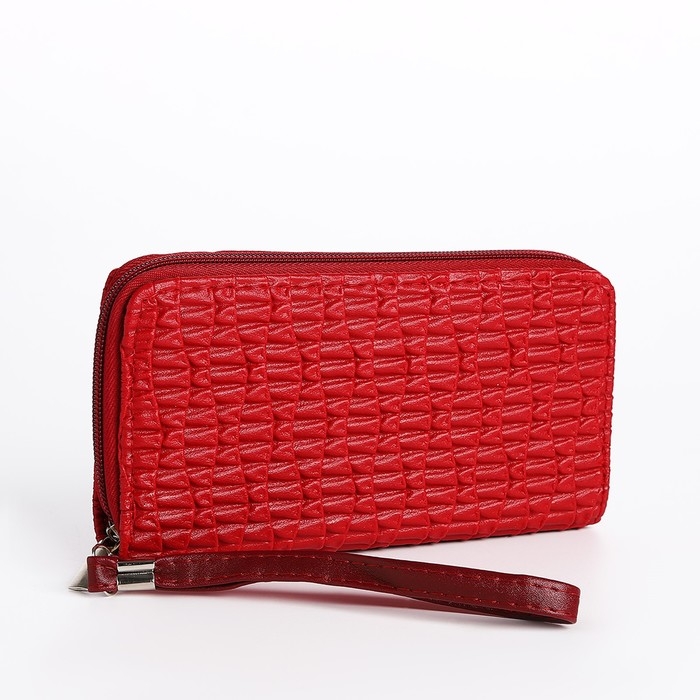 Кошелёк женский на молнии, цвет красный Кошелёк женский на молнии, цвет красный
