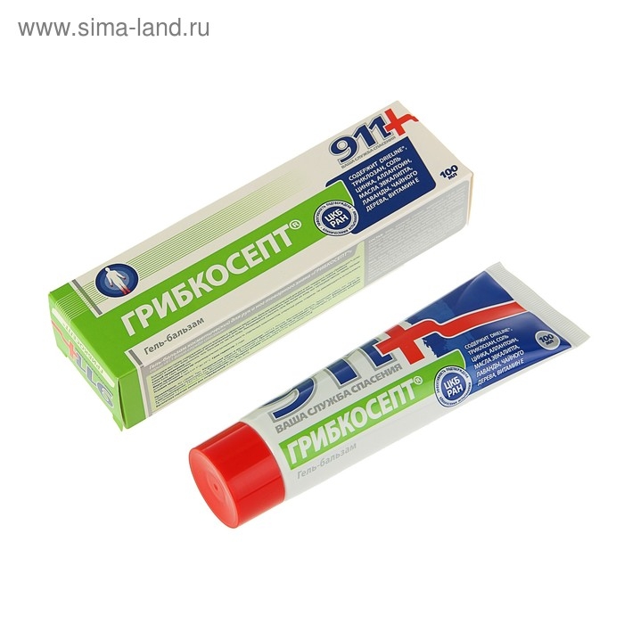 Гель для рук и ног 911  Гель для рук и ног 911 "Грибкосепт" при грибковых инфекциях, 100 мл