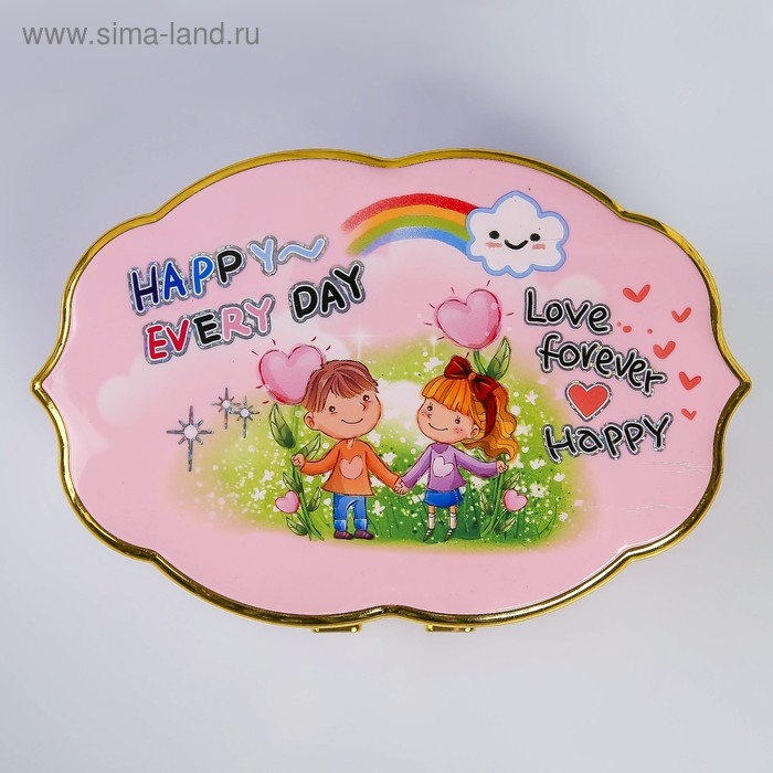 Шкатулка музыкальная механическая Шкатулка музыкальная механическая "Романтичное свидание" фигурная 7,5х19х12,5 см