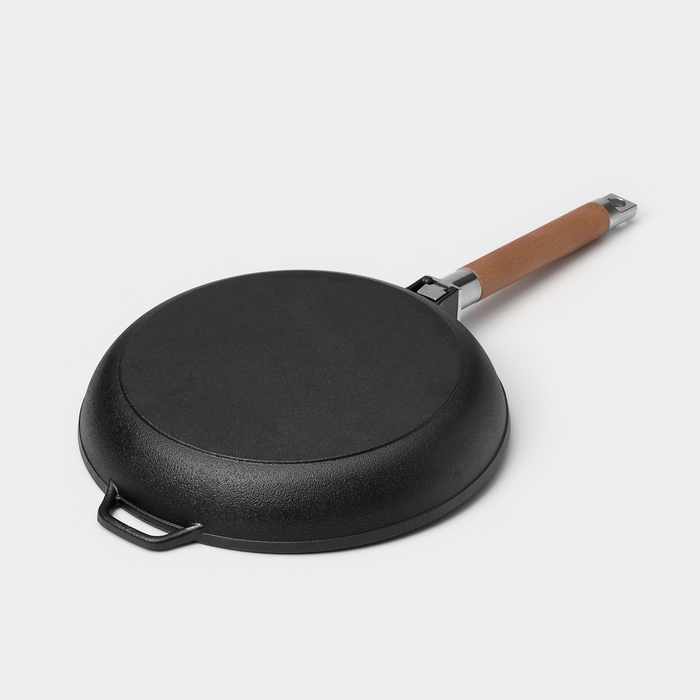 Сковорода чугунная Wild Kitchen, d=26 см, съёмная ручка, индукция Сковорода чугунная Wild Kitchen, d=26 см, съёмная ручка, индукция