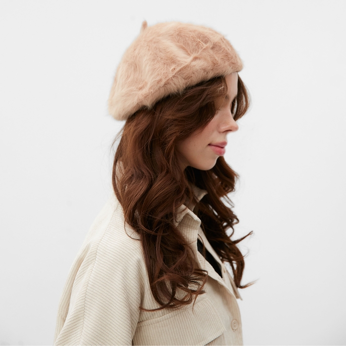 Берет женский MINAKU, цвет бежевый, р-р 54-56