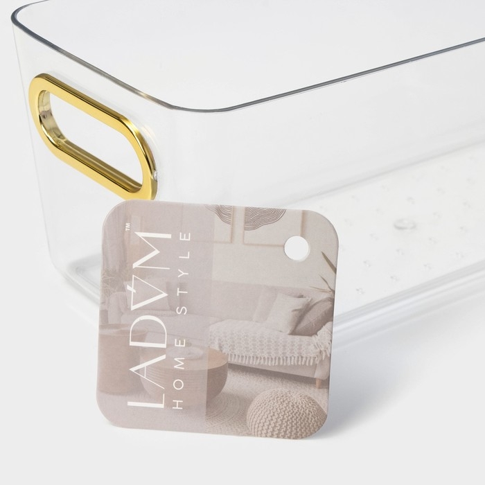 Контейнер для хранения «Нежность», 28×11×9,5 см, цвет прозрачный Контейнер для хранения «Нежность», 28×11×9,5 см, цвет прозрачный