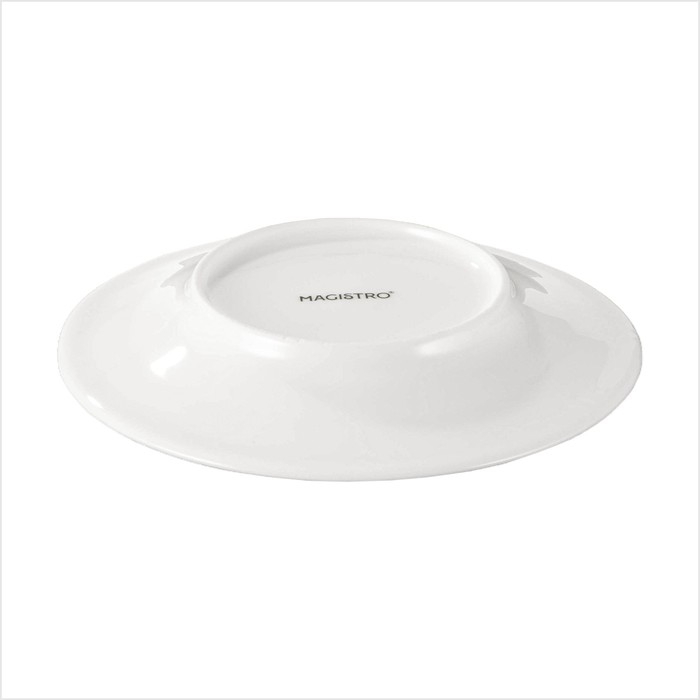 Тарелка фарфоровая десертная Magistro Сrotone, d=18 см, цвет белый Тарелка фарфоровая десертная Magistro Сrotone, d=18 см, цвет белый