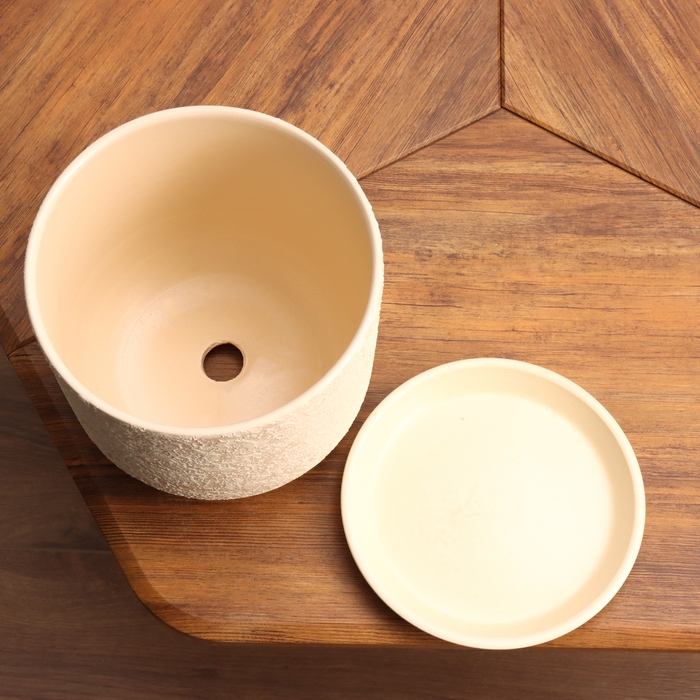 Горшок цветочный Лава бежевая 5.4 л Горшок цветочный Лава бежевая 5.4 л