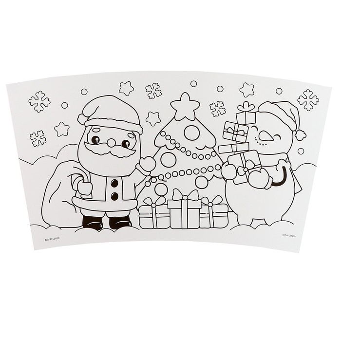 Термостакан-раскраска &laquo;С Новым годом!&raquo;, 250 мл, с мелками, цвет красный