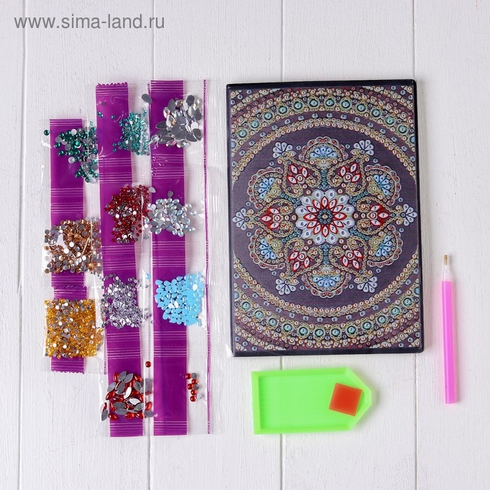 Алмазная вышивка на блокноте «Роскошный узор», 50 стр. Алмазная вышивка на блокноте «Роскошный узор», 50 стр.