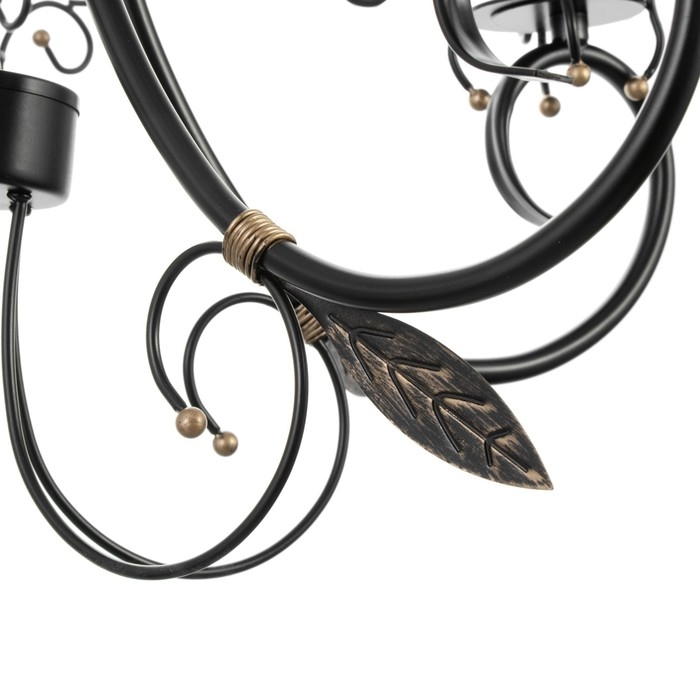 Люстра Люстра "Ариэль" 5xE14 40Вт черно-золотой 58х58х40,5-100 см BayerLux