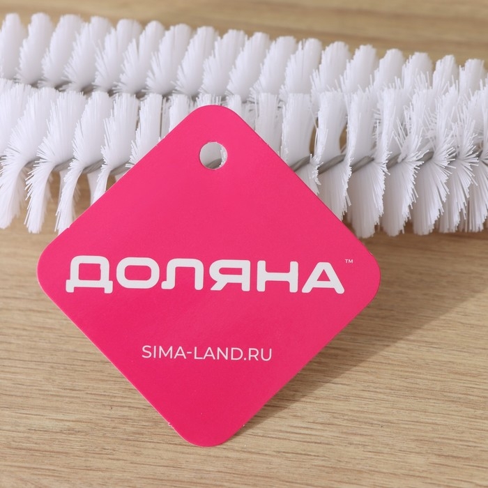 Щётка для посуды Доляна Meli, 30×7 см, бамбуковая ручка, замшевая петелька Щётка для посуды Доляна Meli, 30×7 см, бамбуковая ручка, замшевая петелька